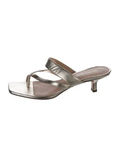 Pre-owned Veronica Beard Leather Slides In Multi