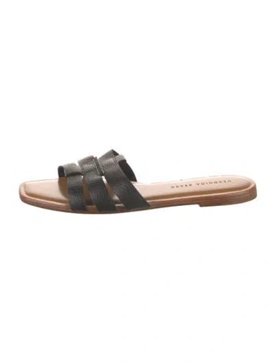 Pre-owned Veronica Beard Leather Slides In Multi