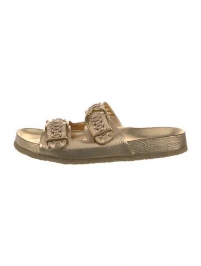 Pre-owned Veronica Beard Leather Slides W/ Tags