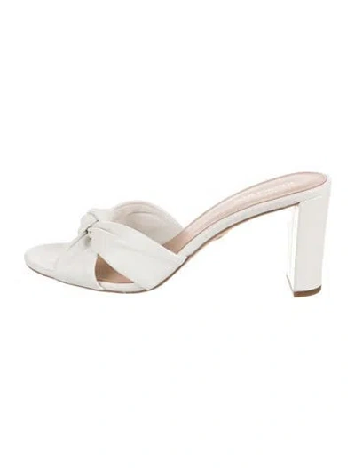 Pre-owned Veronica Beard Leather Slides In White