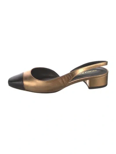 Pre-owned Veronica Beard Leather Slingback Flats