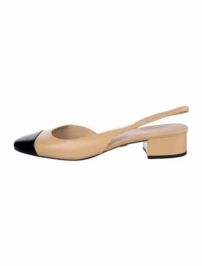 Pre-owned Veronica Beard Leather Slingback Pumps