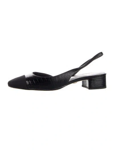 Pre-owned Veronica Beard Leather Slingback Pumps In Blue