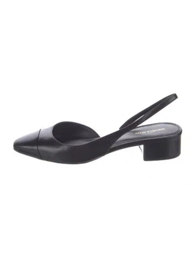Pre-owned Veronica Beard Leather Slingback Pumps In Blue