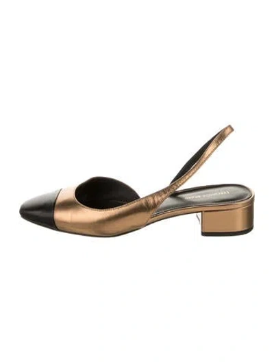 Pre-owned Veronica Beard Leather Slingback Pumps In Multi