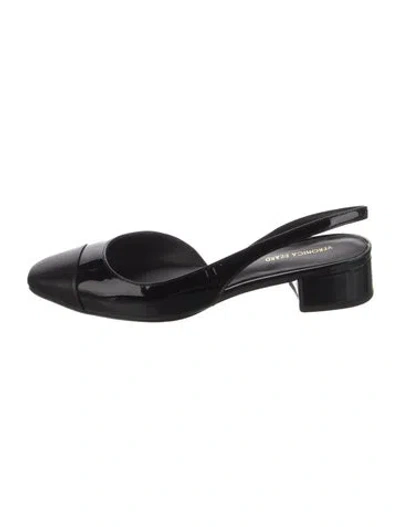 Pre-owned Veronica Beard Leather Slingback Pumps In Silver