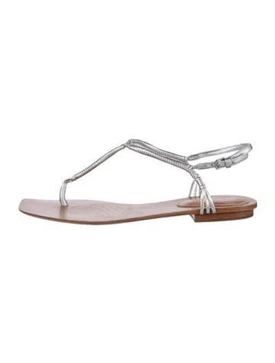 Pre-owned Veronica Beard Leather Slingback Sandals
