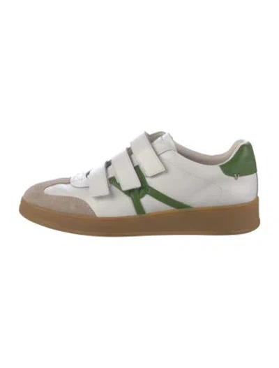 Pre-owned Veronica Beard Leather Sneakers In Black/white