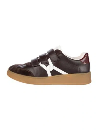 Pre-owned Veronica Beard Leather Sneakers In Brown