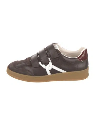 Pre-owned Veronica Beard Leather Sneakers In Brown