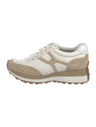Pre-owned Veronica Beard Leather Sneakers In Neutrals