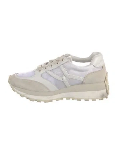 Pre-owned Veronica Beard Leather Sneakers In Neutrals
