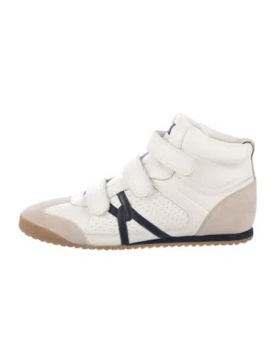 Pre-owned Veronica Beard Leather Sneakers In Red/white