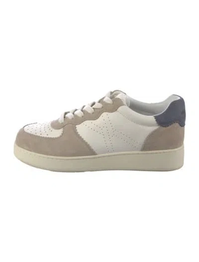 Pre-owned Veronica Beard Leather Sneakers In White