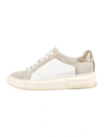 Pre-owned Veronica Beard Leather Sneakers In White
