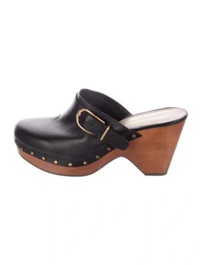 Pre-owned Veronica Beard Leather Studded Accents Mules In Multi