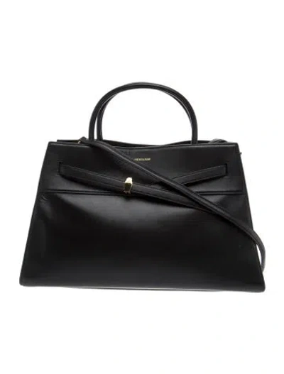 Pre-owned Veronica Beard Leather Top Handle Bag In Black