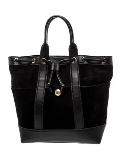 Pre-owned Veronica Beard Leather Top Handle Bag In Black