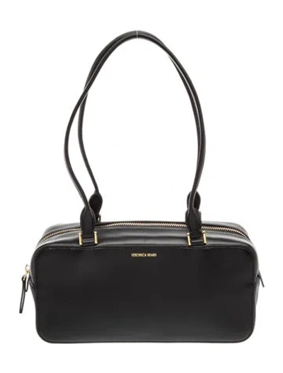 Pre-owned Veronica Beard Leather Top Handle Bag In Black