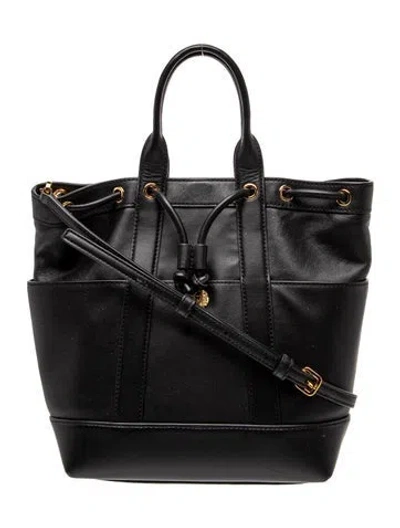 Pre-owned Veronica Beard Leather Top Handle Bag In Black