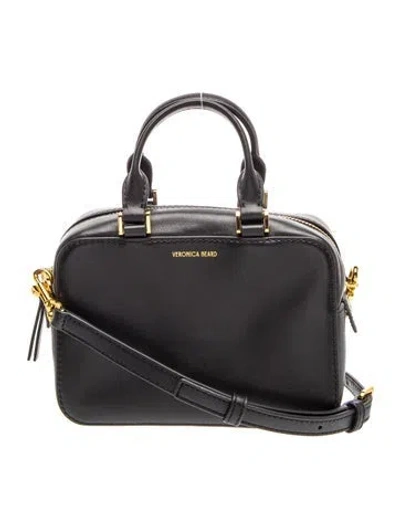 Pre-owned Veronica Beard Leather Top Handle Bag In Black