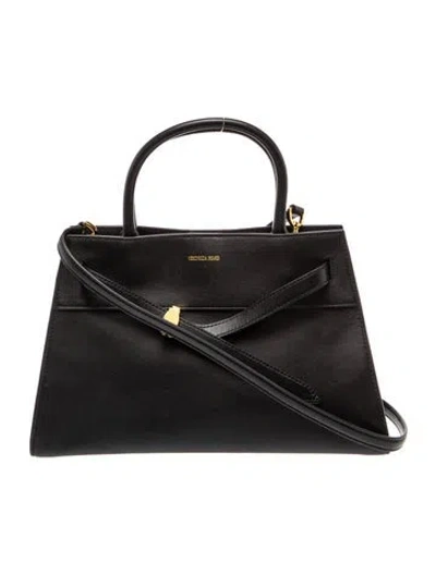Pre-owned Veronica Beard Leather Top Handle Bag In Black