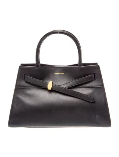 Pre-owned Veronica Beard Leather Top Handle Bag In Black