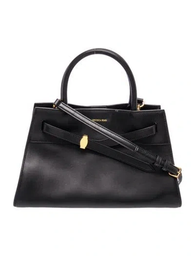 Pre-owned Veronica Beard Leather Top Handle Bag In Black
