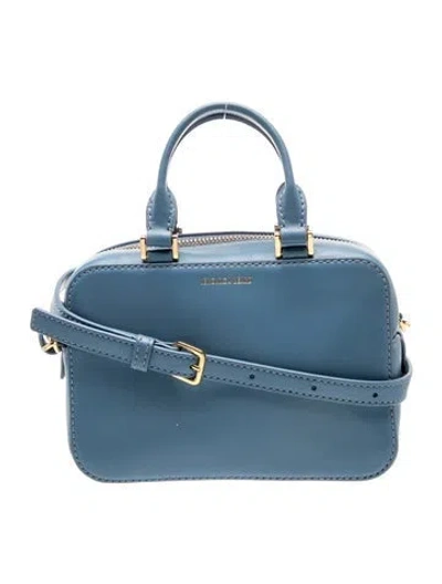 Pre-owned Veronica Beard Leather Top Handle Bag In Blue