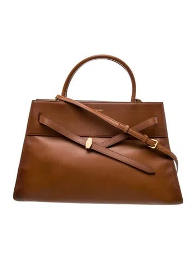 Pre-owned Veronica Beard Leather Top Handle Bag In Brown