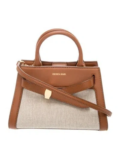 Pre-owned Veronica Beard Leather Top Handle Bag In Brown