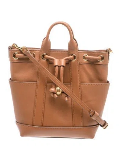 Pre-owned Veronica Beard Leather Top Handle Bag In Brown