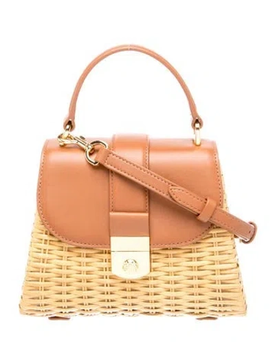 Pre-owned Veronica Beard Leather Top Handle Bag In Brown