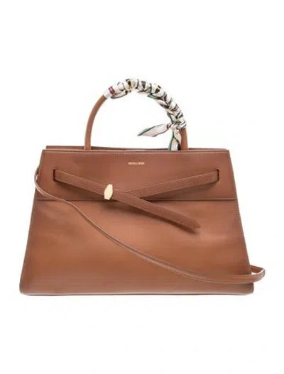 Pre-owned Veronica Beard Leather Top Handle Bag In Brown