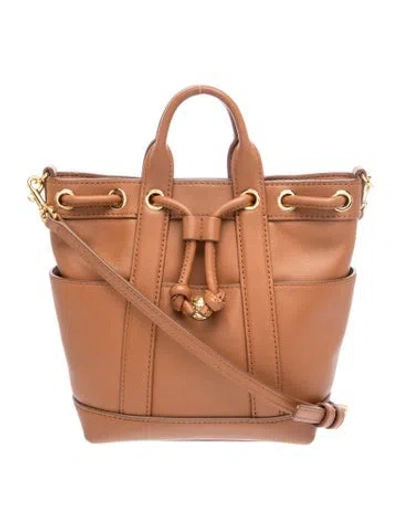 Pre-owned Veronica Beard Leather Top Handle Bag In Brown