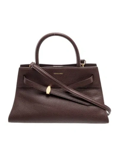 Pre-owned Veronica Beard Leather Top Handle Bag In Brown