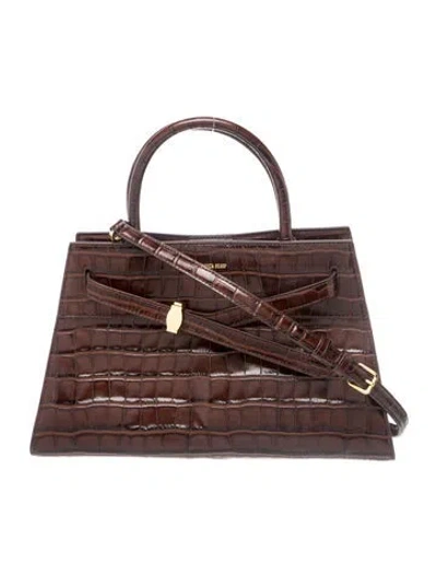 Pre-owned Veronica Beard Leather Top Handle Bag In Brown