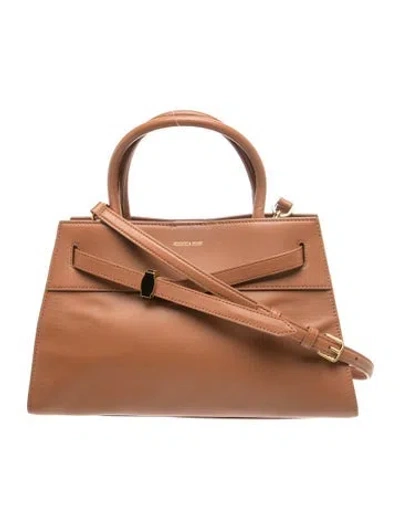 Pre-owned Veronica Beard Leather Top Handle Bag In Brown