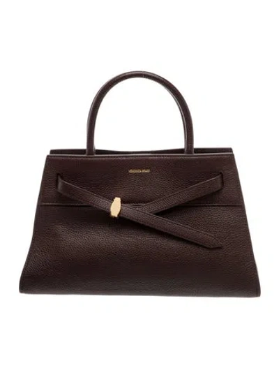 Pre-owned Veronica Beard Leather Top Handle Bag In Brown