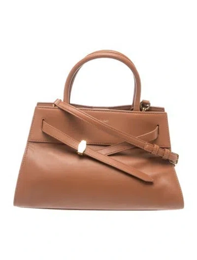 Pre-owned Veronica Beard Leather Top Handle Bag In Brown