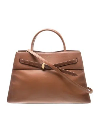 Pre-owned Veronica Beard Leather Top Handle Bag In Brown