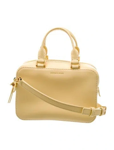 Pre-owned Veronica Beard Leather Top Handle Bag In Gold
