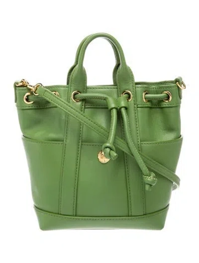 Pre-owned Veronica Beard Leather Top Handle Bag In Green