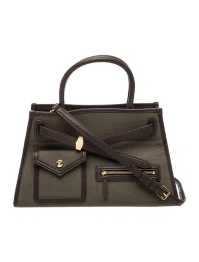 Pre-owned Veronica Beard Leather Top Handle Bag In Green
