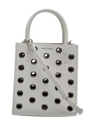 Pre-owned Veronica Beard Leather Top Handle Bag In Grey