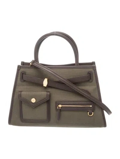 Pre-owned Veronica Beard Leather Top Handle Bag In Grey