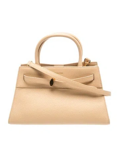 Pre-owned Veronica Beard Leather Top Handle Bag In Neutral