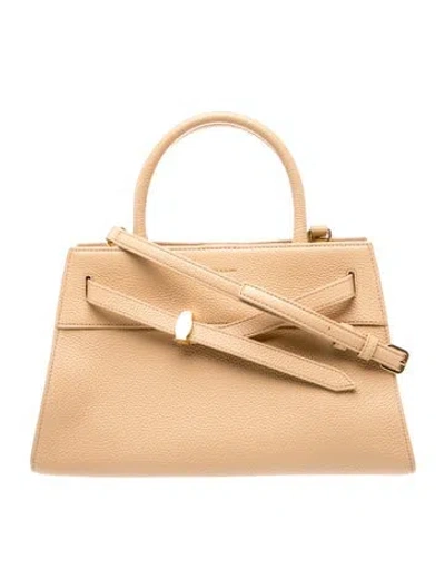 Pre-owned Veronica Beard Leather Top Handle Bag In Neutral