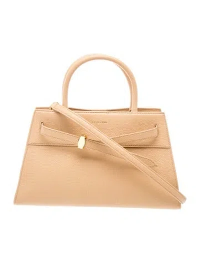 Pre-owned Veronica Beard Leather Top Handle Bag In Neutral