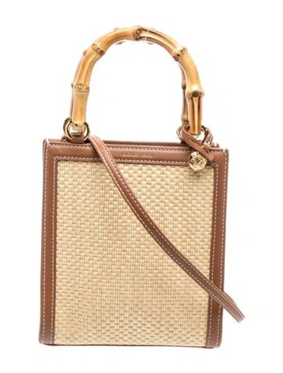 Pre-owned Veronica Beard Leather Top Handle Bag In Neutrals